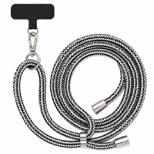 Braided Strap Lanyard  - Black & White